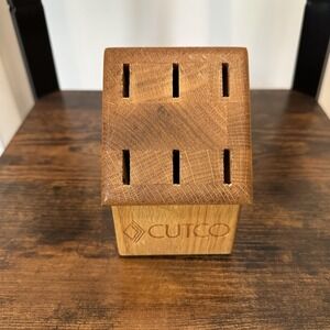 CUTCO 6-Slot Steak Knife Oak‎ Wood Block